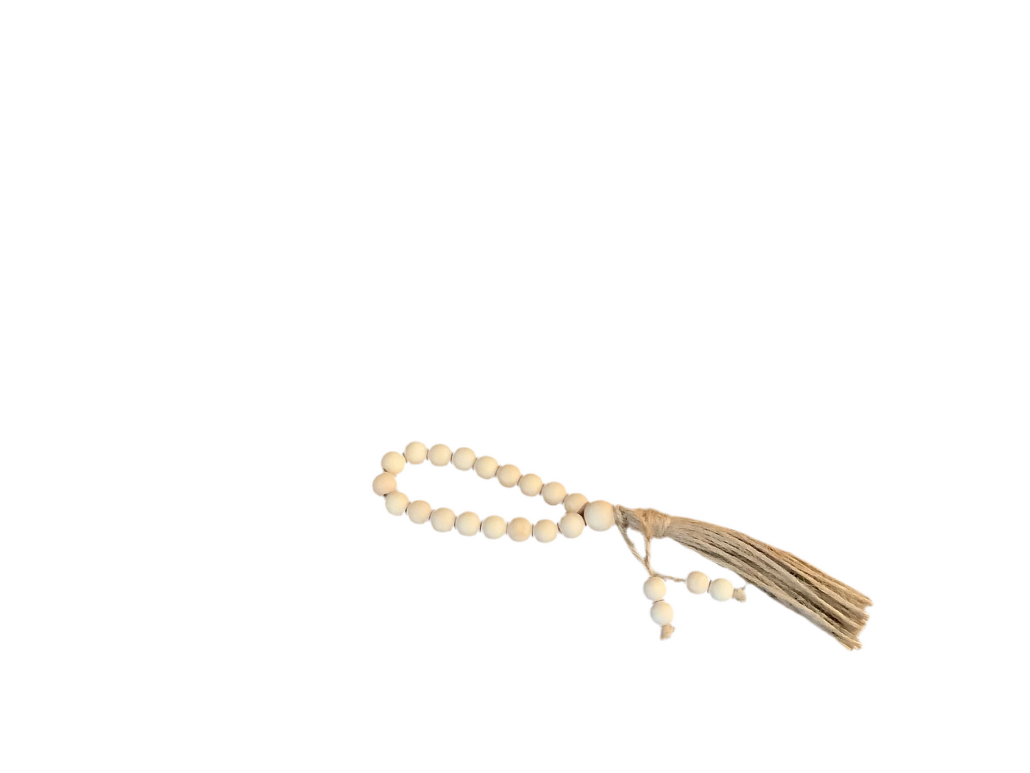WOOD LOOP BEAD TASSEL
