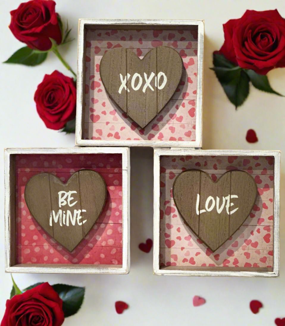 VALENTINE'S DAY SHADOW BOXES