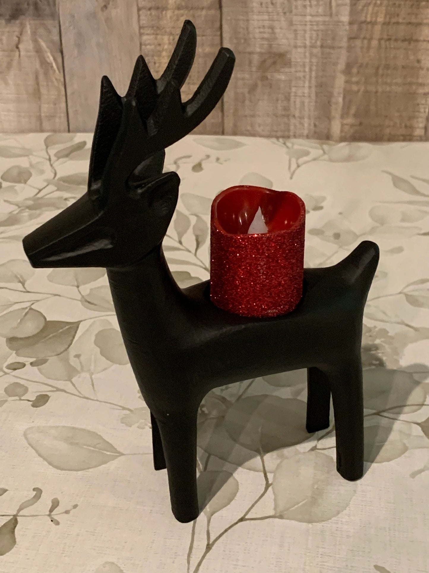 Cast Iron Reindeer Tea Light Holder