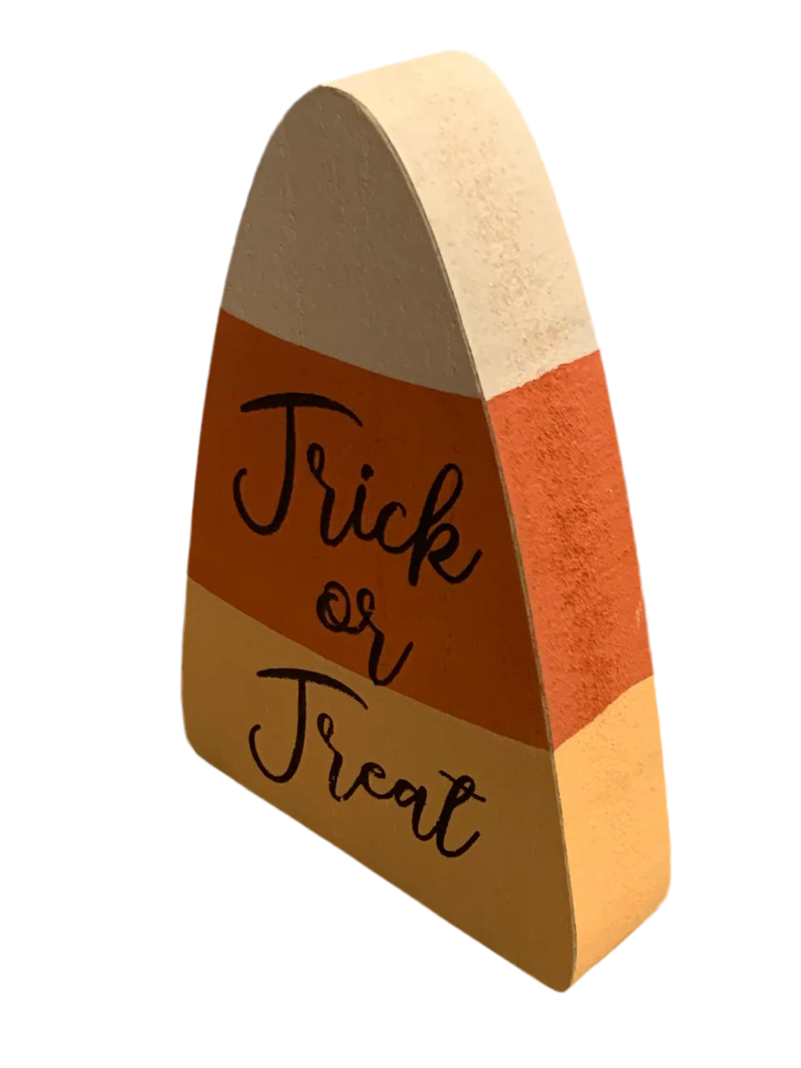 CANDY CORN SITTER "TRICK OR TREAT'