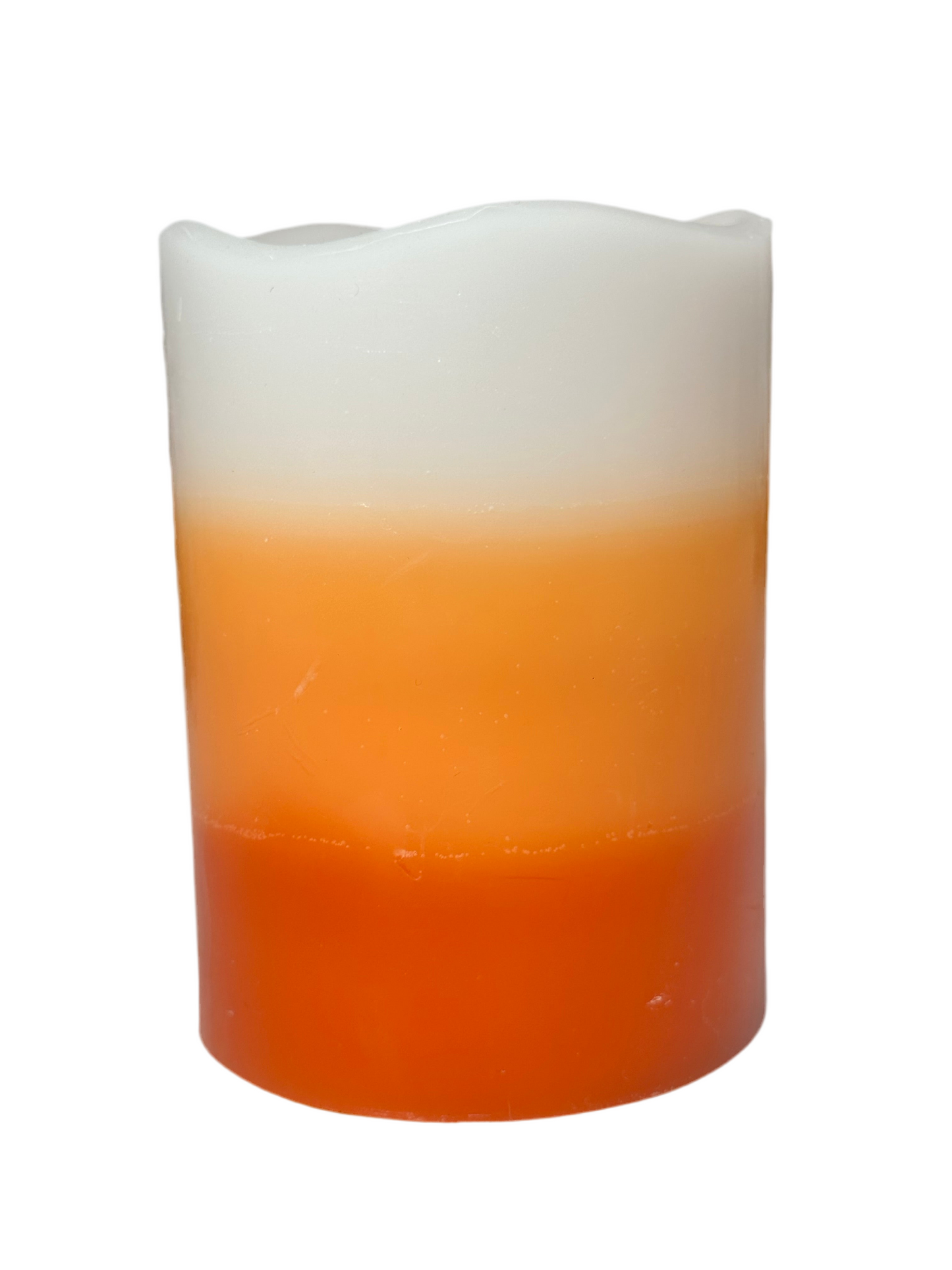 CANDY CORN PILLAR CANDLE