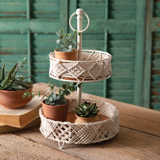 SYDNEY MACRAME TIER TRAY